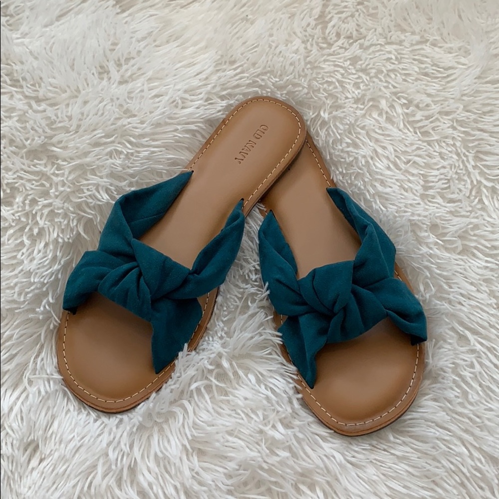 Old Navy Teal Slides